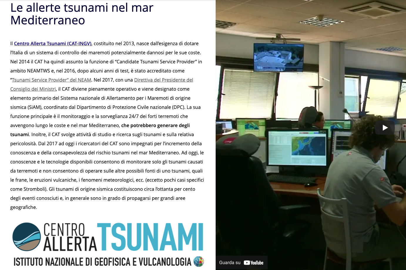 Screenshot Allerte tsunami nel Med Ok